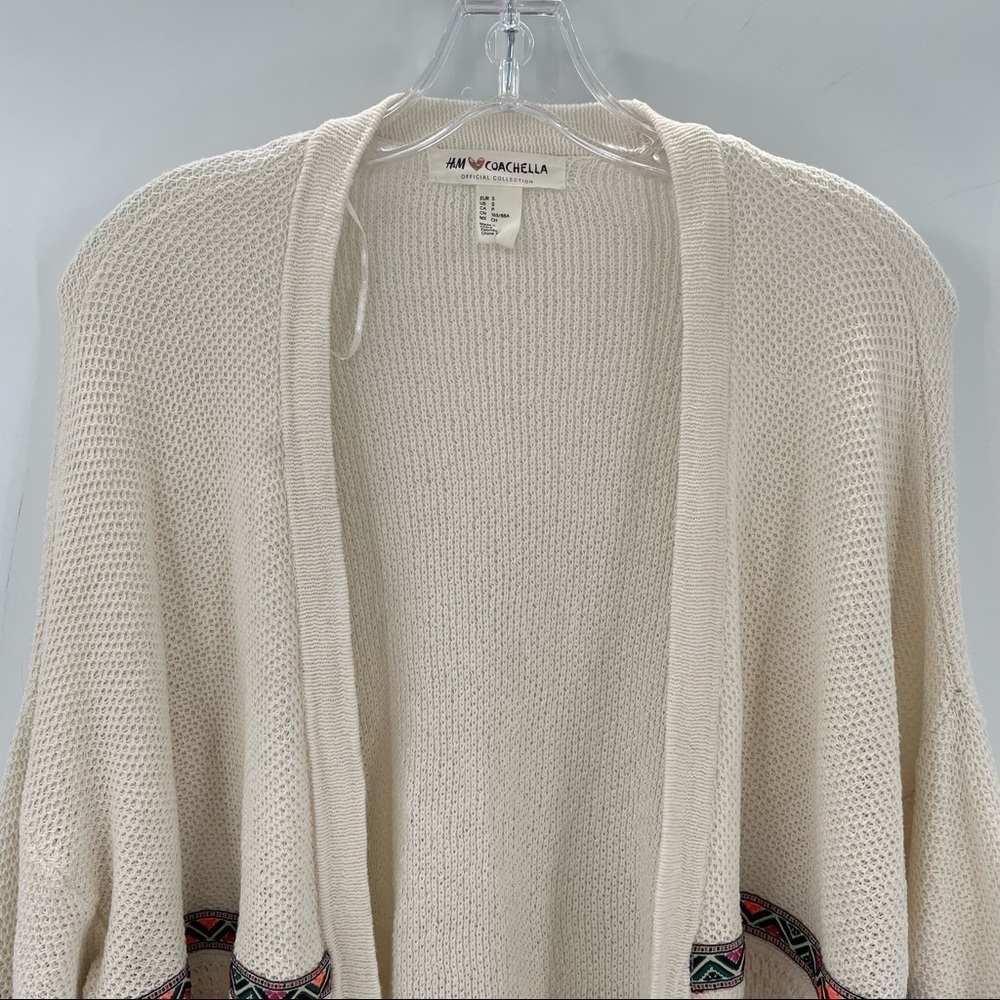 H&M Coachella Boho Cream Cardigan - Picture 3 of 12